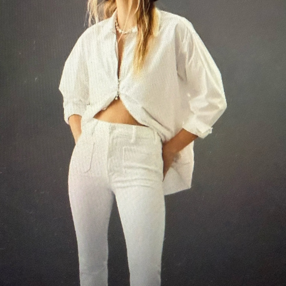 MOTHER The Hustler Patch Pocket Ankle Fray Jeans Size 28 EUC